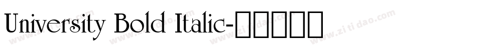 University Bold Italic字体转换